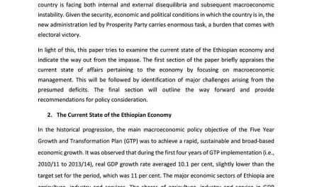 <i class='fa fa-lock-open' aria-hidden='true'></i> The State of Major Macroeconomic Indicators in Ethiopia and Proposed Directions