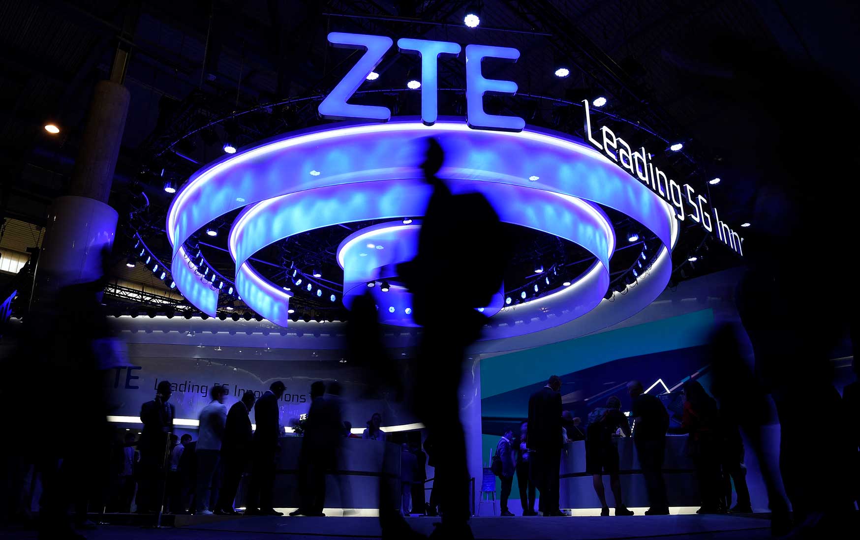 ZTE's stand at the Mobile World Congress