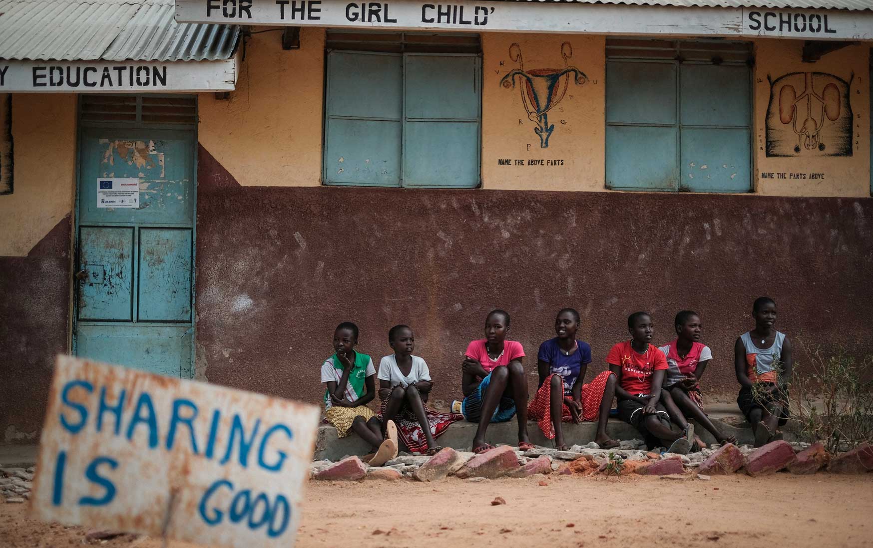 Girls who have escaped female genital mutilation