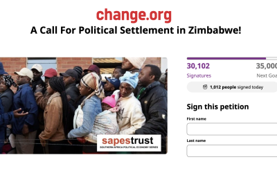 Please sign petition for a transitional government in Zimbabwe!