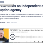 Why SA needs an independent anti-corruption agency
